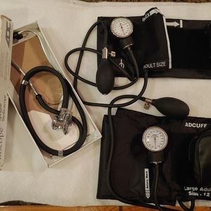 Stethoscope, lg and reg b/p cuffs